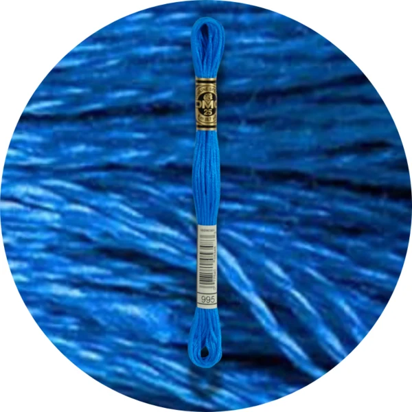 DMC Mouliné Spécial 25 Broderigarn, Ensfarvet, Blå/Lilla nuancer